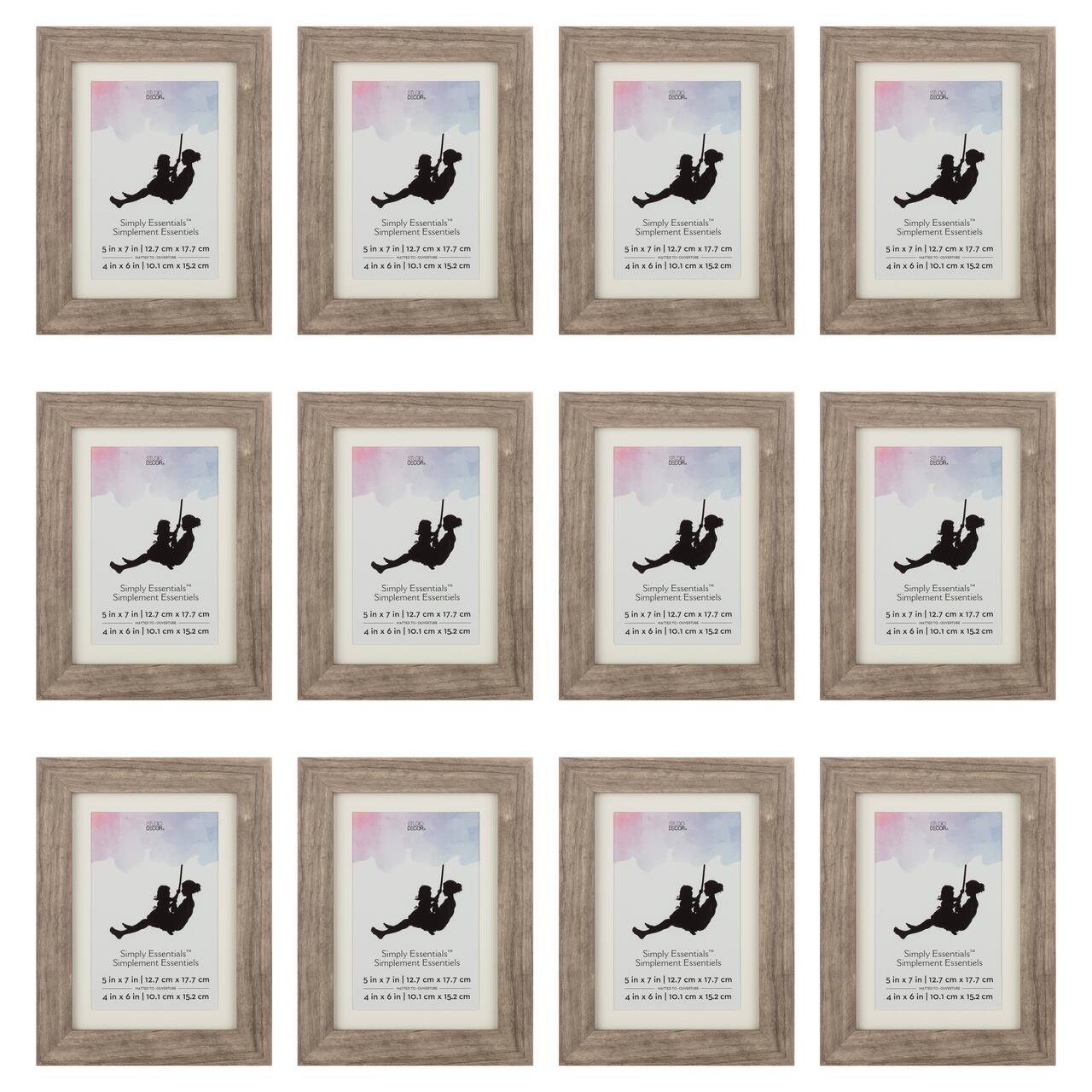 12 Pack: Griege Frame with Mat, Simply Essentials™ by Studio Décor®
